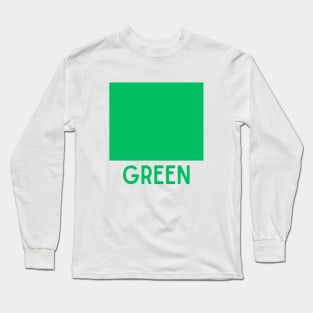 Learn Your Colours - Green Long Sleeve T-Shirt